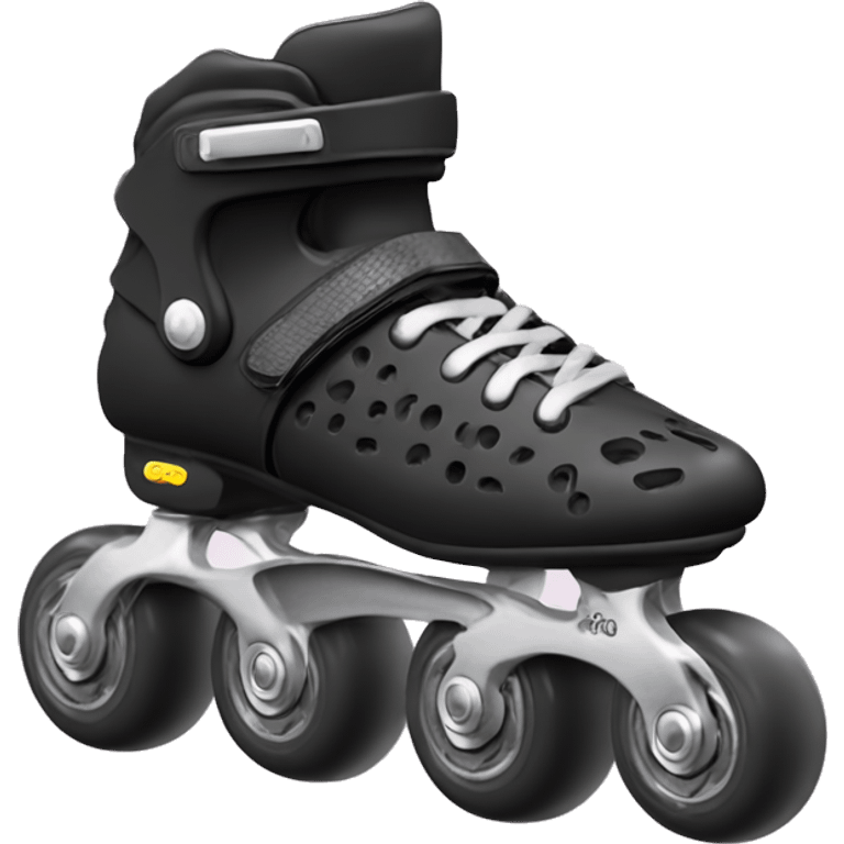 a black rollerblade inline skate emoji