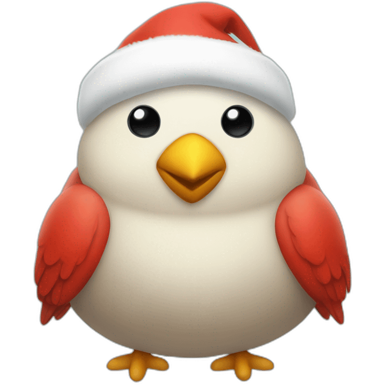 Fat Bird Santa emoji