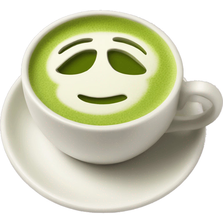 Matcha latte in a teacup emoji