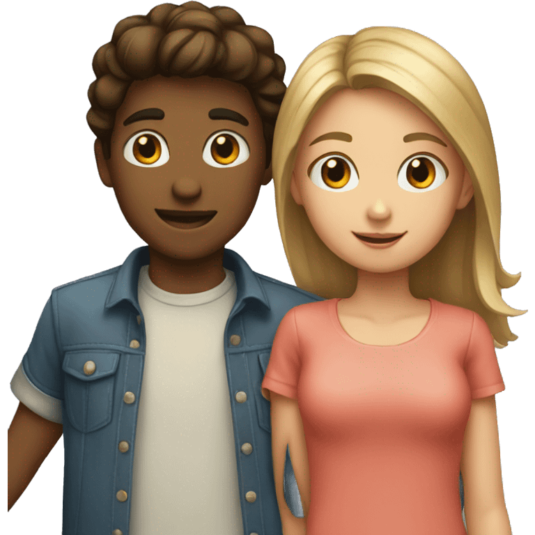 Boy with girl emoji