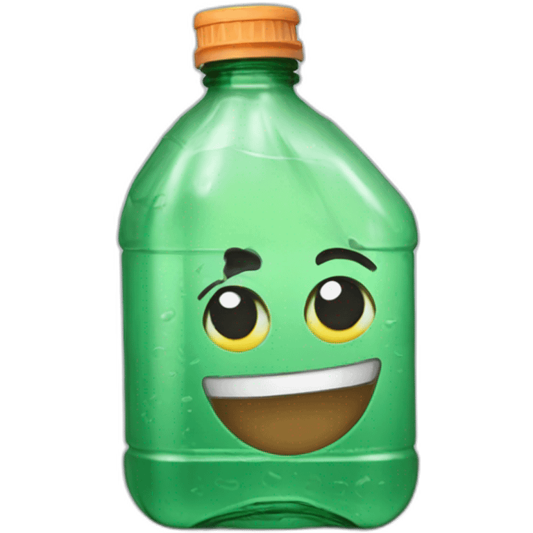 A trashed plastic bottle emoji