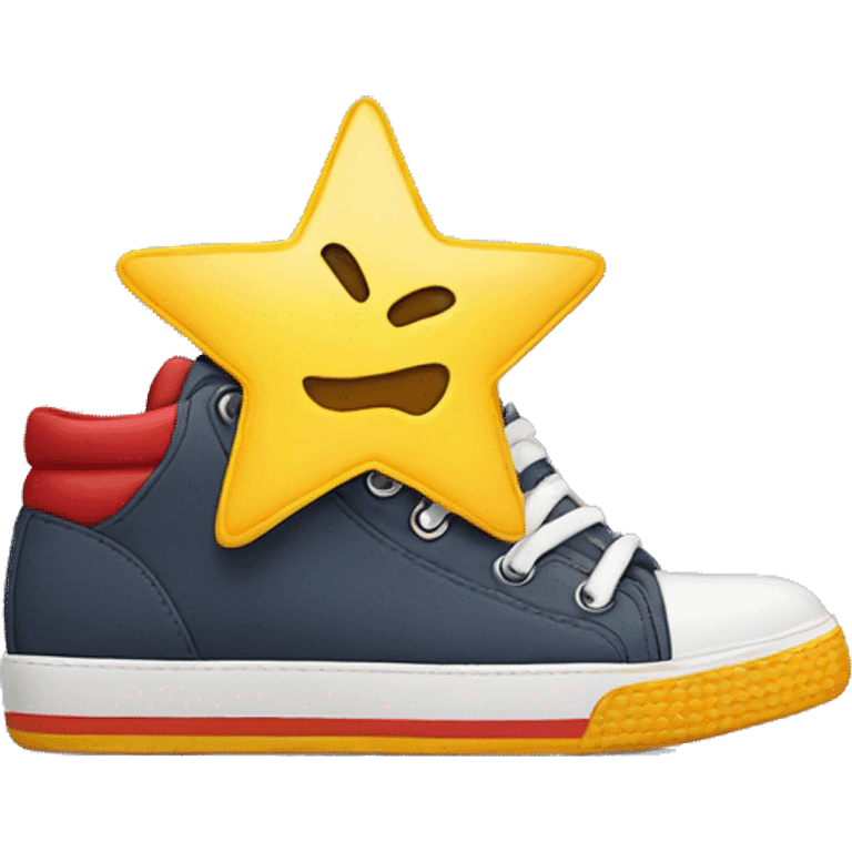 Sneaker with star on the side  emoji