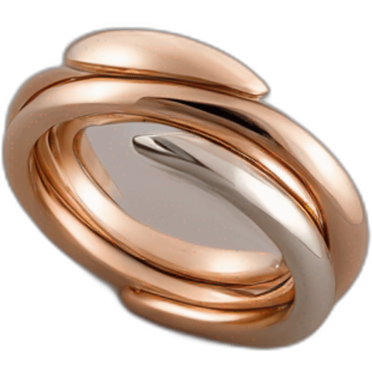 Cartier Trinity ring gold rose gold white gold emoji