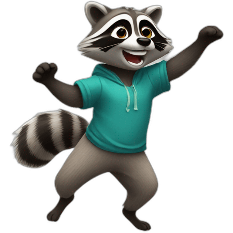 dancing raccoon emoji