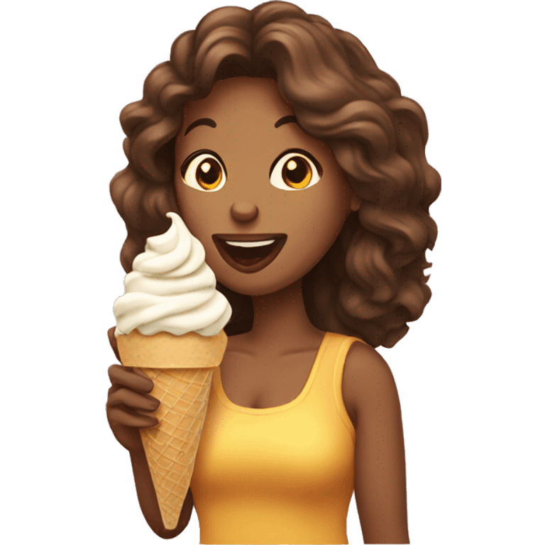 woman licking ice cream emoji