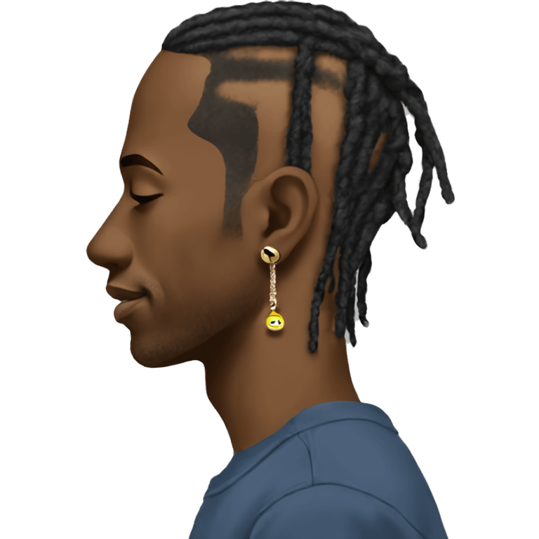 Travis Scott side view with emoji