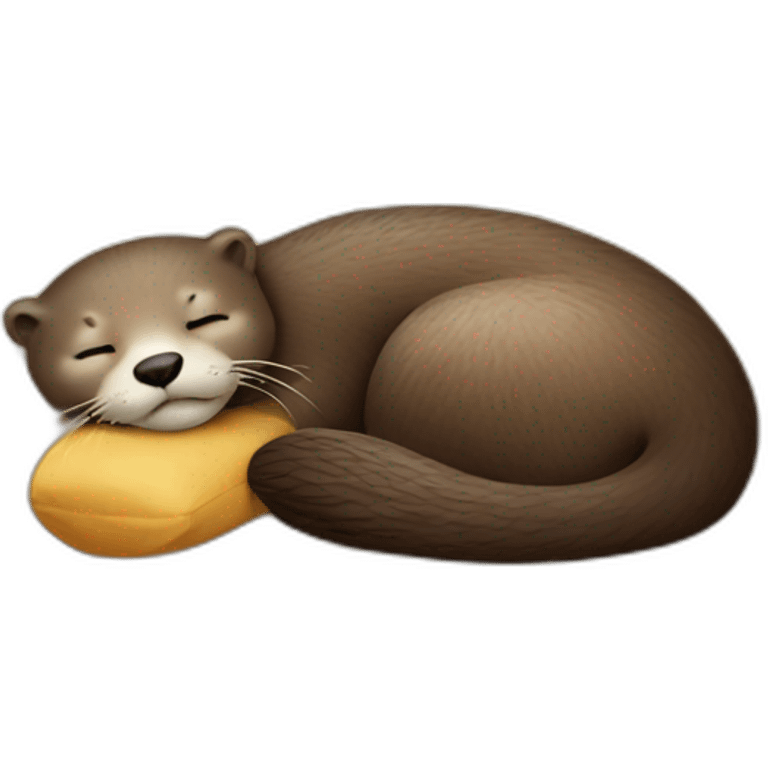 Otter sleeping on the couch emoji