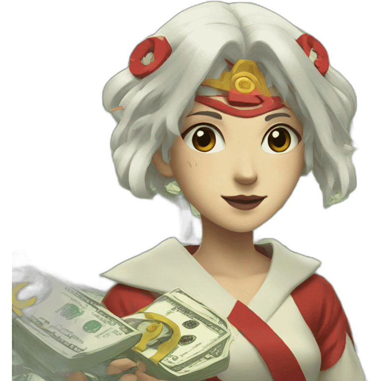 mononoke princess with money emoji