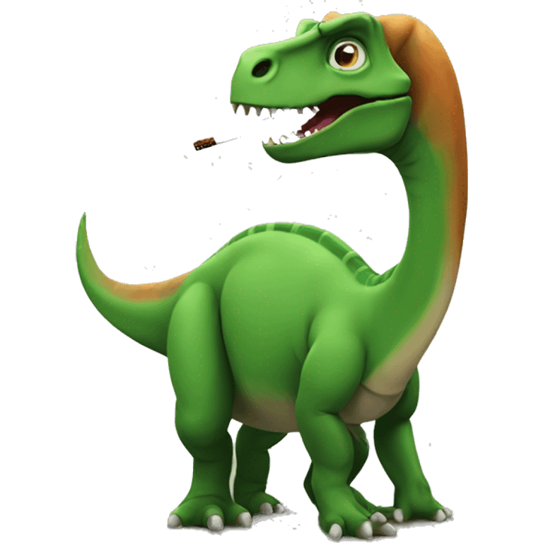 dinosaur smoking  emoji