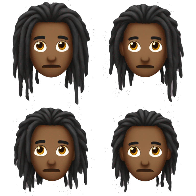 Nonchalant dreadhead emoji