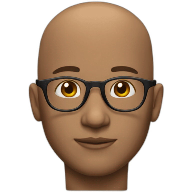 bald man glasses emoji