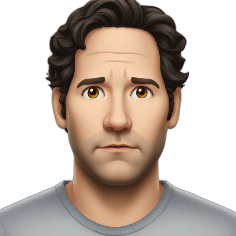 Paul Rudd Serious emoji