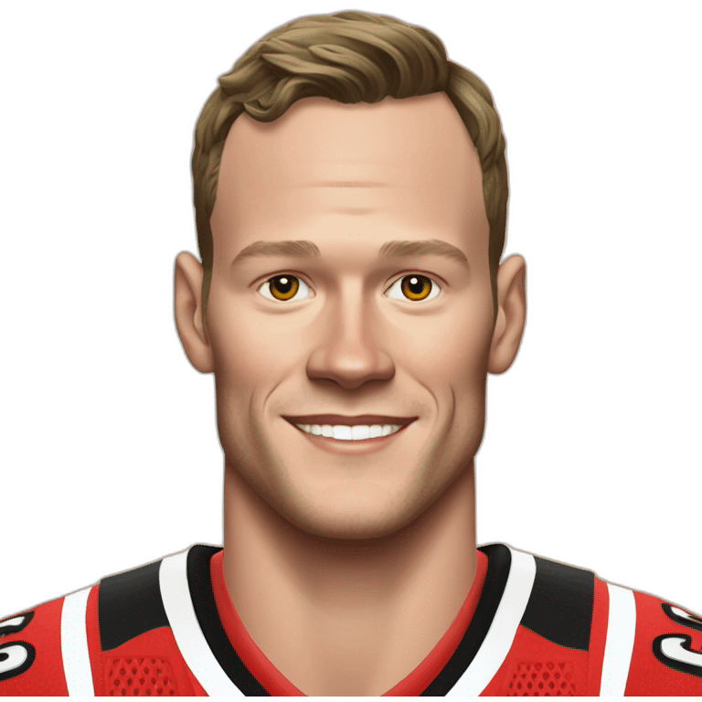 Jonathan Toews as rainbow beach bum emoji