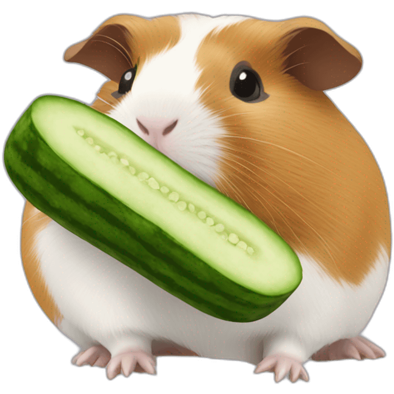 Guinea pig eating cucumber emoji