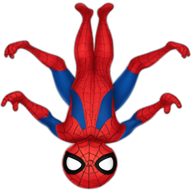 upside down spiderman emoji