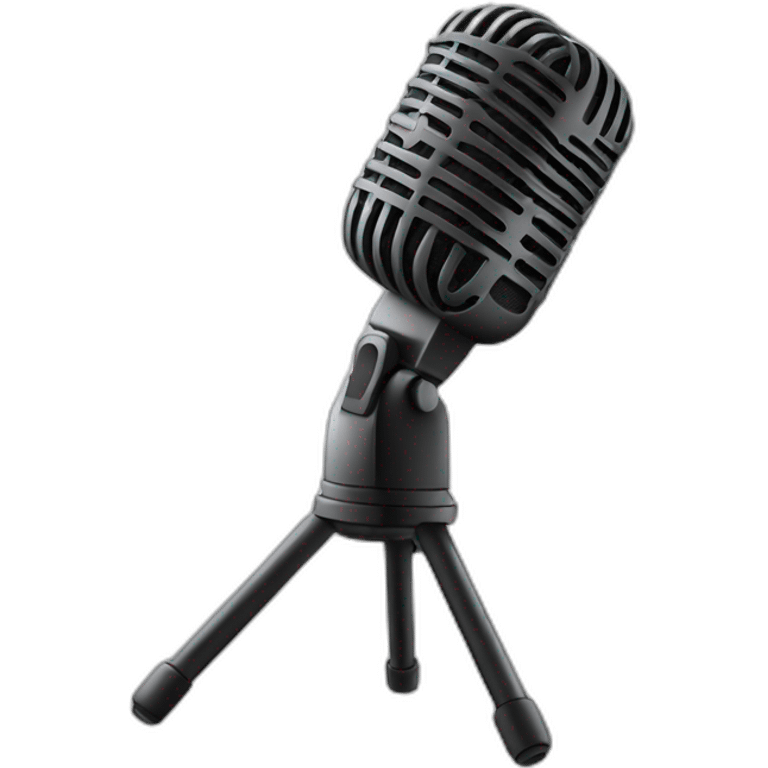 Microphone statique studio emoji