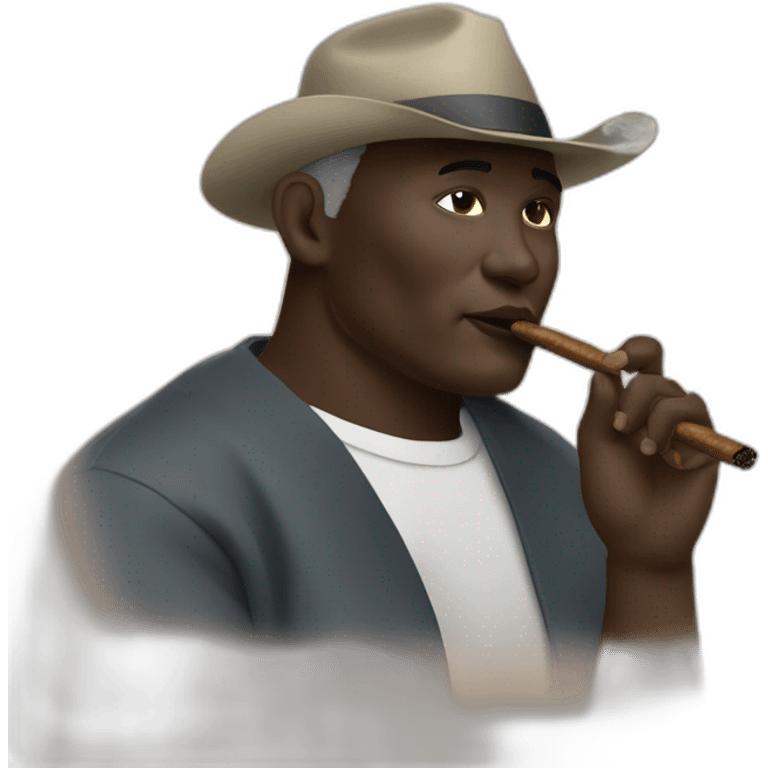 Adama Barrow smoking cigar emoji