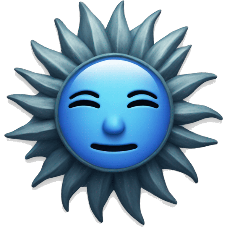 Blue sun emoji