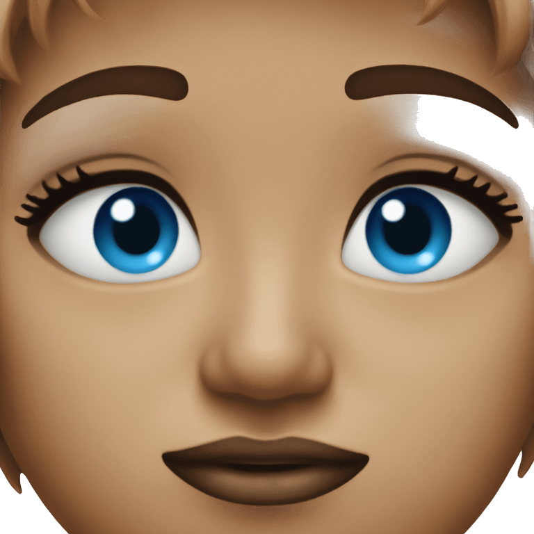 Brown eye with blue eyeshadow  emoji