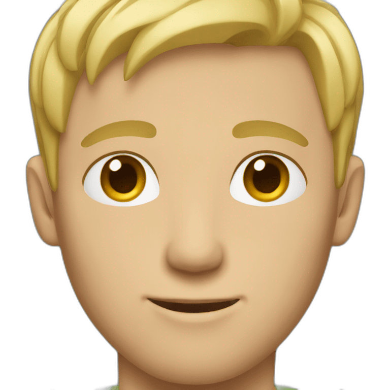 Blond man with short hair emoji