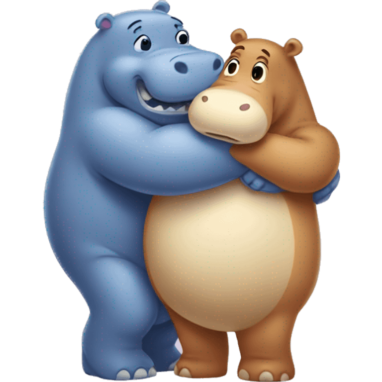 make a Hippo and Care-Bear hug emoji