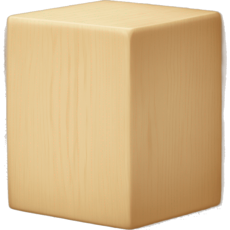 creme wooden cube to sit  emoji