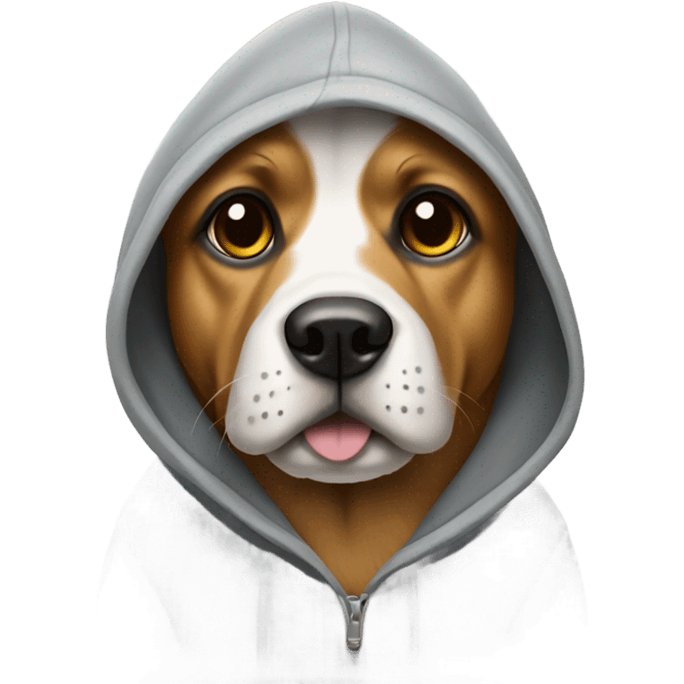 Dog wearing a hoodie emoji