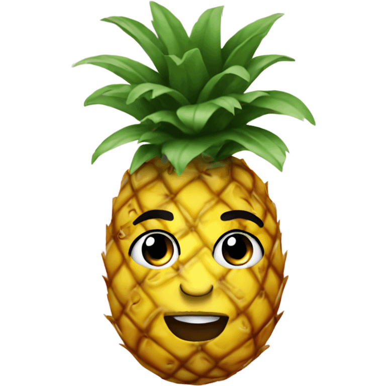 pineapple with makeup emoji