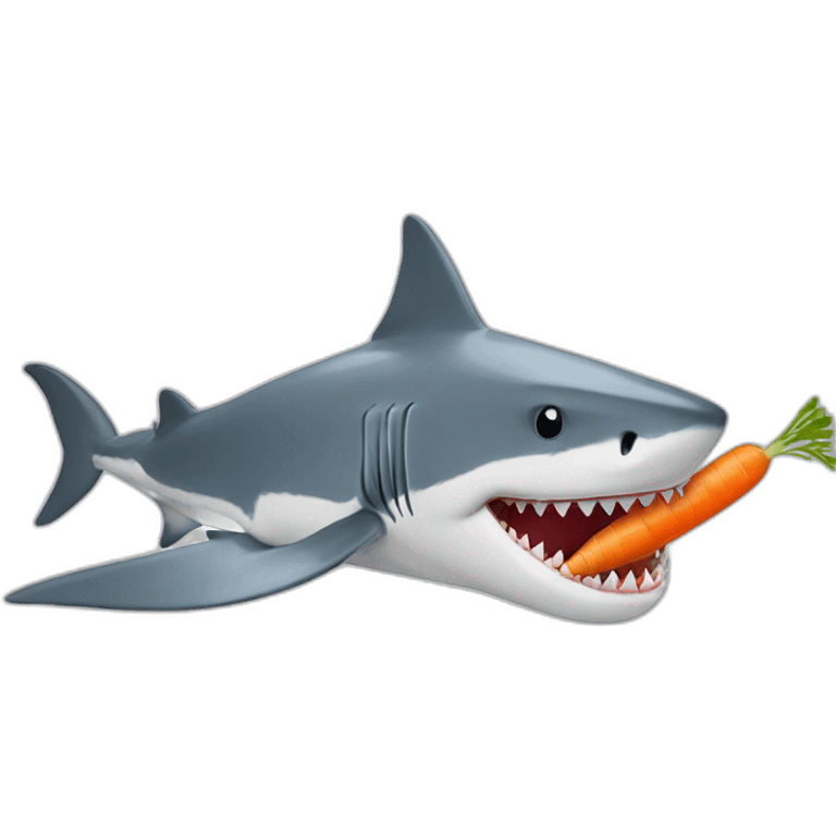 Shark with carrots for teeth emoji