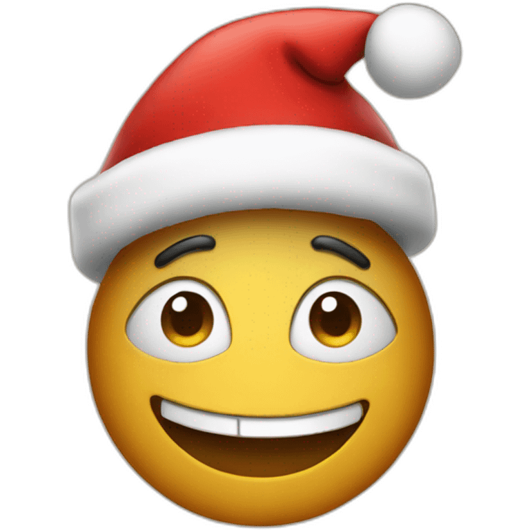 Emojis with a Christmas hat emoji