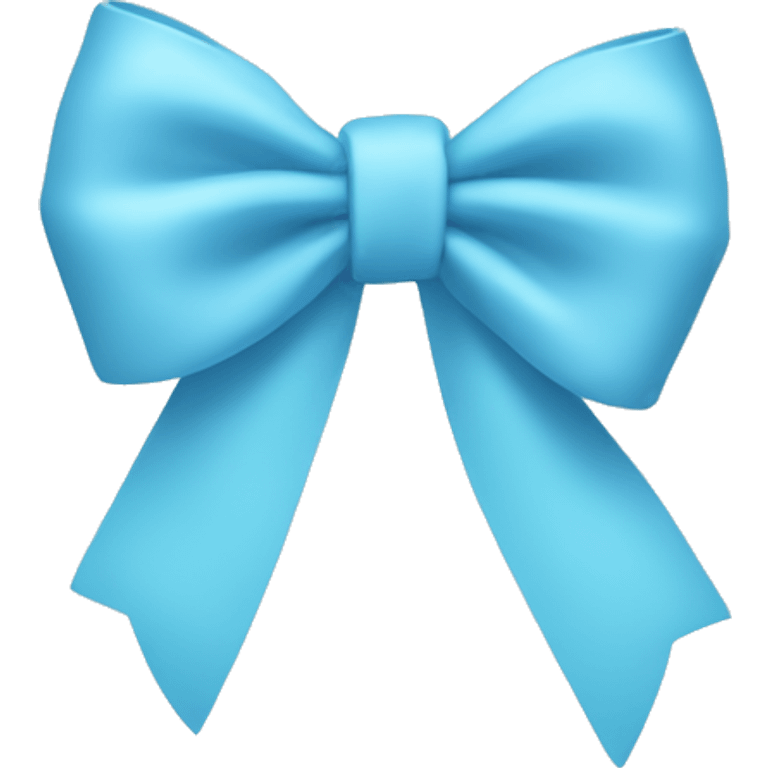 Light blue bow on light blue bow emoji