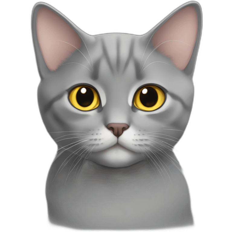 Superman british short hair Grey cat emoji