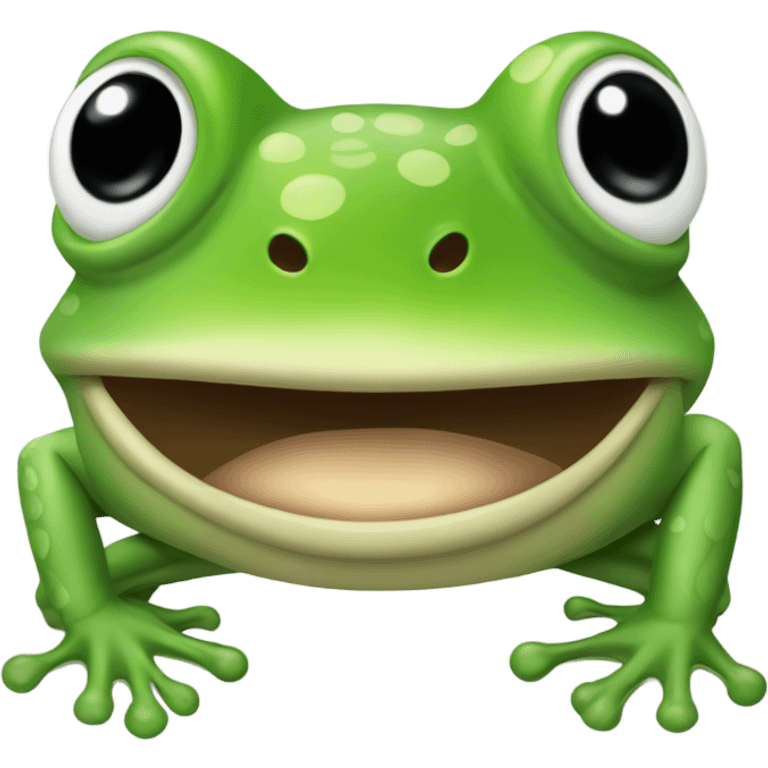 Frog with stor øjne emoji