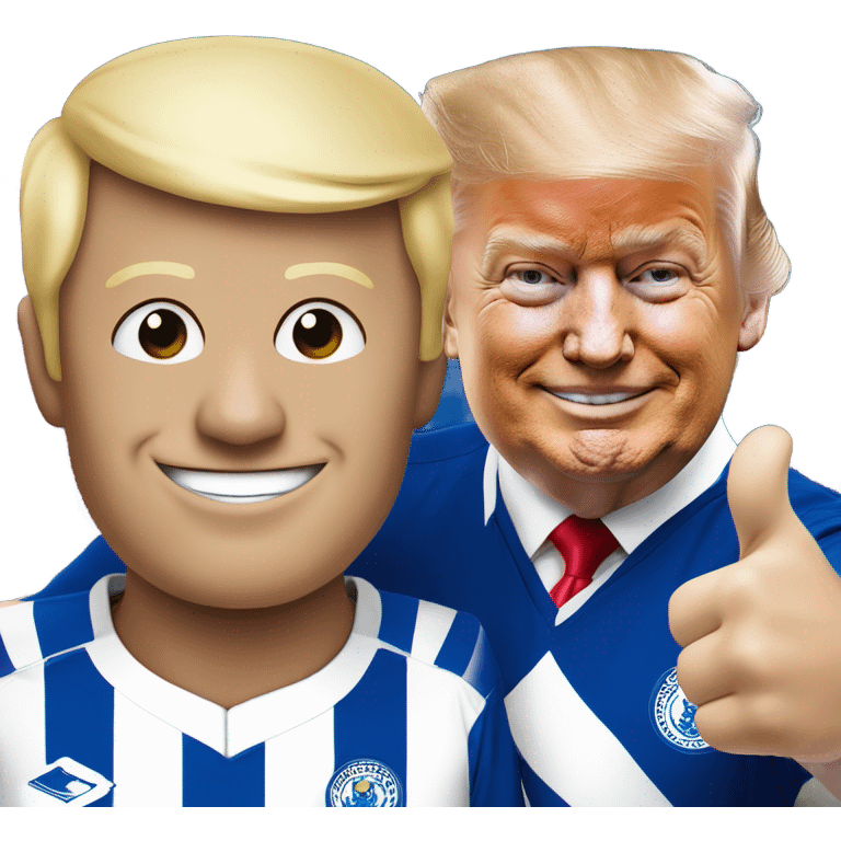 Leicester city supporter with Donald trump  emoji