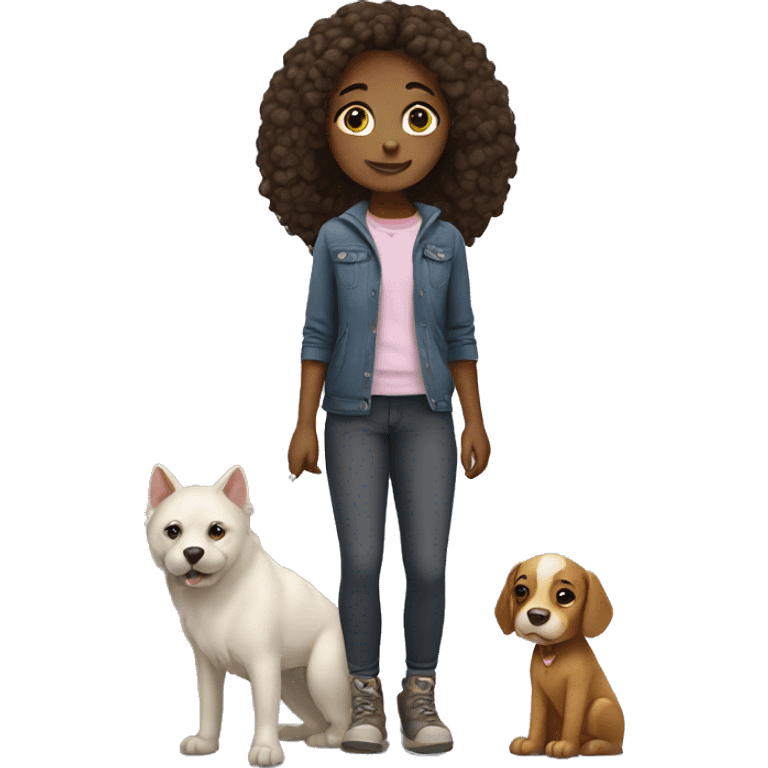 girl with animal companion emoji