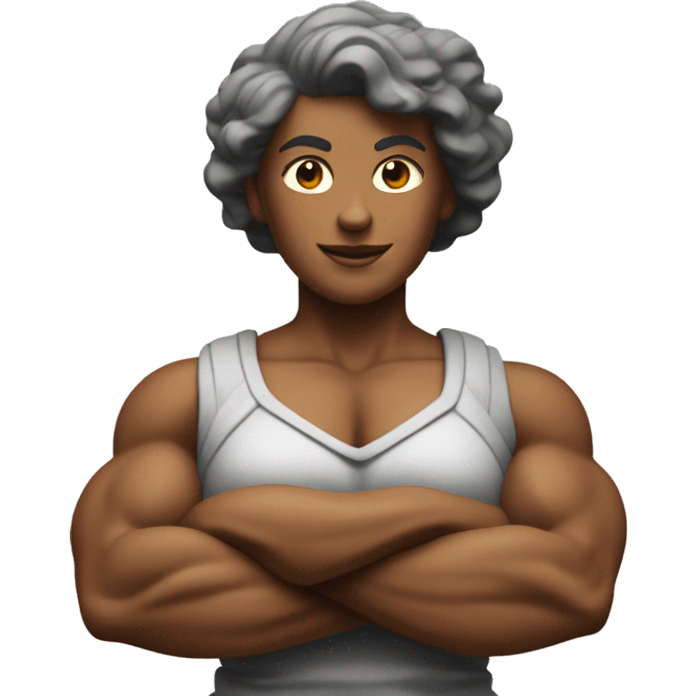 Very Muscular Woman Has Very Big Biceps Which She Enlarged Using These Very Old Soaps emoji