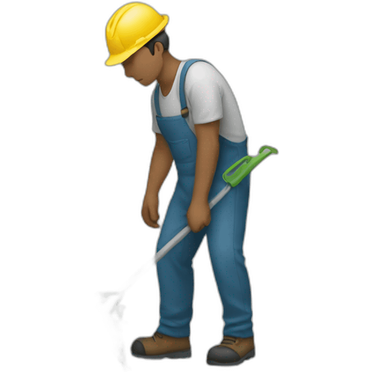 worker weeding emoji