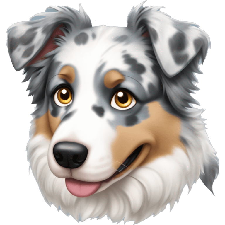 blue merle australian shepherd no brown emoji