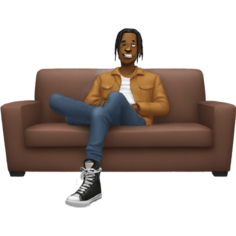 Travis Scott on a couch emoji