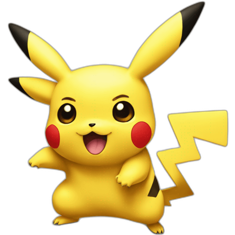 Pikachu qui mange avec dagofeu emoji