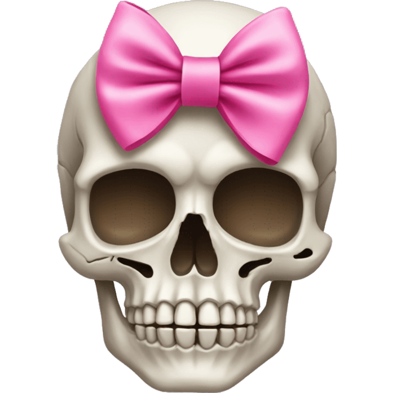 Skull with a pink bow  emoji