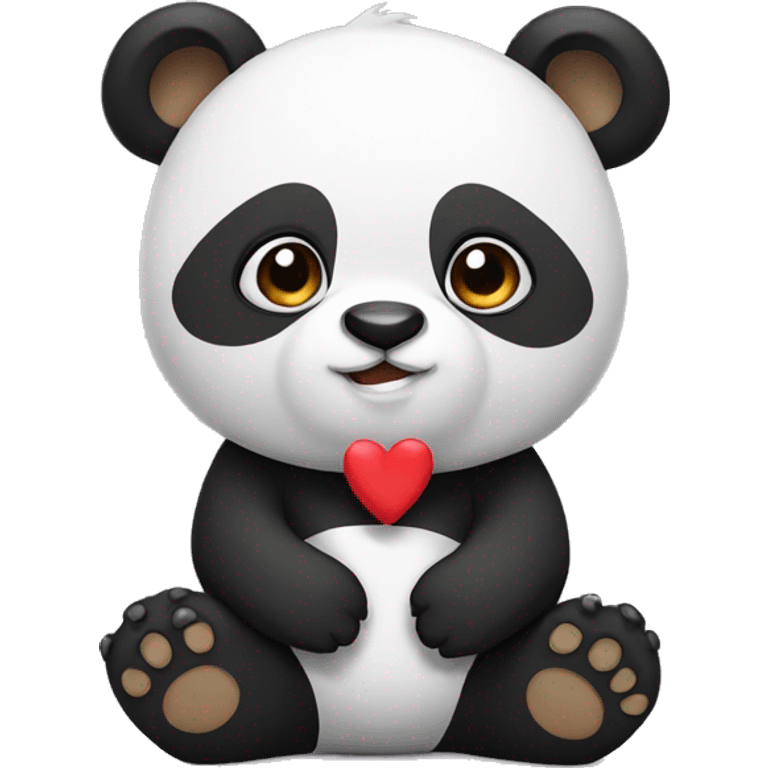 Panda with love   emoji