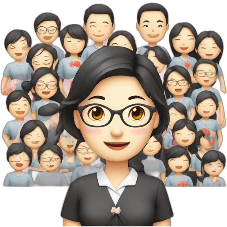 School reunion chinese in taiwan with lady teacher emoji