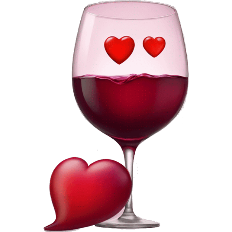 heart with wine emoji