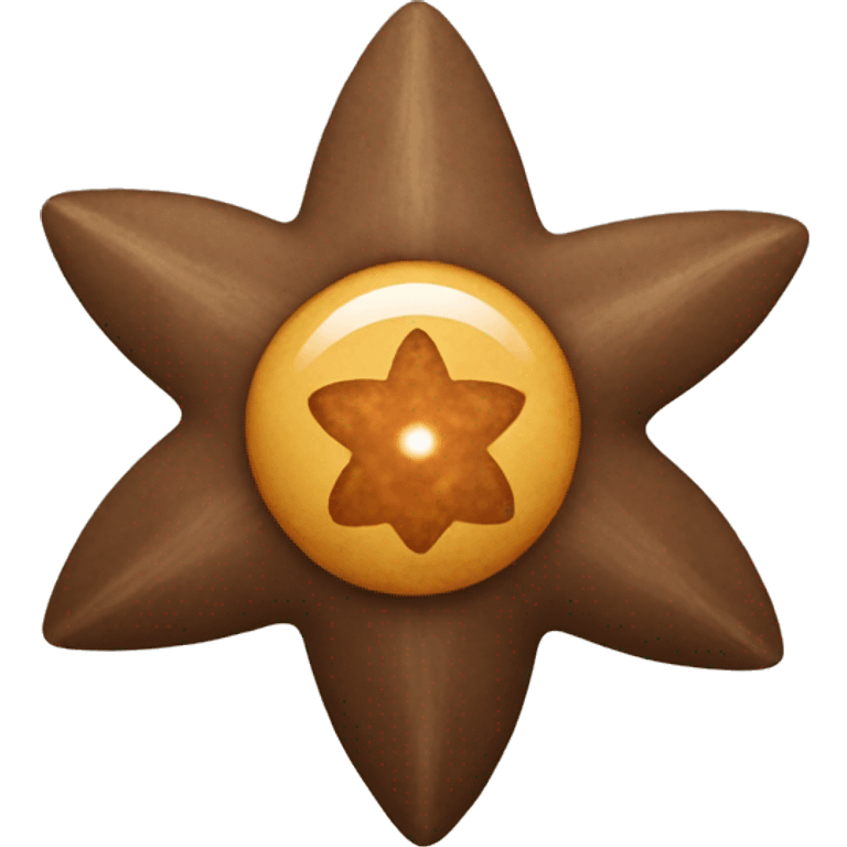 Brown earth star chakra symbol  emoji