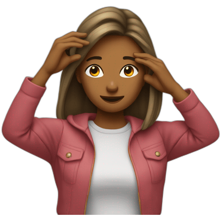 femme qui fait un dab emoji