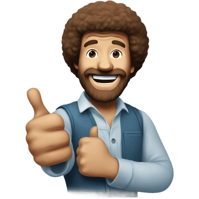 bob ross with thumbs up emoji