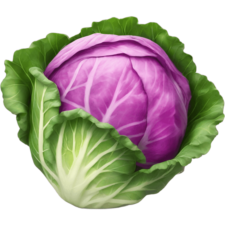 pink cabbage smiling emoji