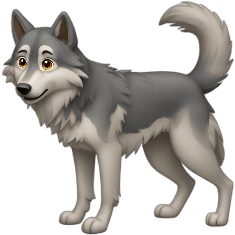 Loup sur chien emoji