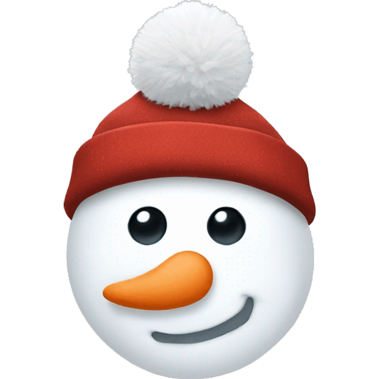 a snowman in a Christmas hat emoji